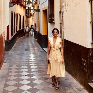 Reformation Serengeti Dress in the Buttercup color size 4